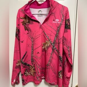 Women's pink camouflage shirt.
